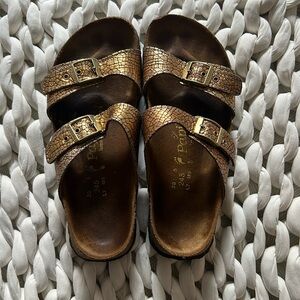 Birkenstock Papillio Gold Sandal, 38 / size 8